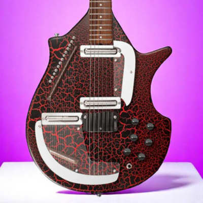 Brand New Danelectro Coral Electric Sitar – Red Crackle | 6+13 Strings | Lipstick Pickups | Gotoh Bridge image 9