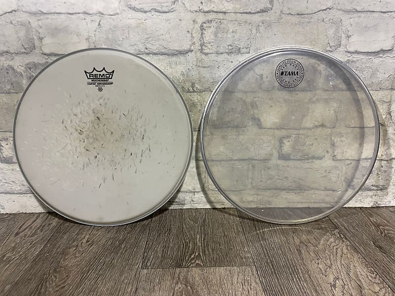Remo Coated Ambassador & Resonant Drum Heads Skins Set Of 2 Reverb
