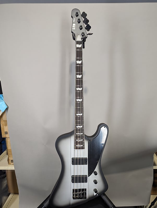 ESP LTD Phoenix-1004 Silver Sunburst Satin 4-String Bass Guitar image 1