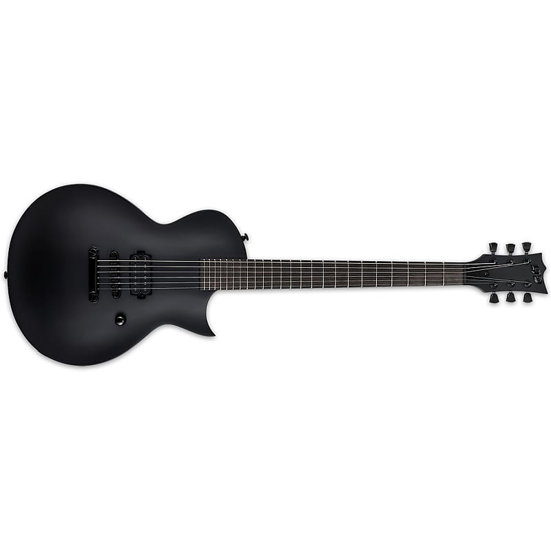 ESP LTD Eclipse EC Black Metal Electric Guitar Seymour Duncan Bridge Pickup Black Satin image 1
