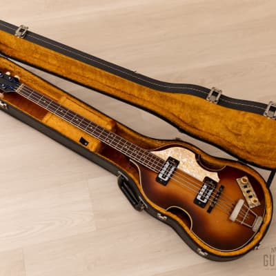 1974 Hofner 500/1 Beatle Bass Vintage Violin Bass 100% Original w/ Blade Pickups, Case image 16