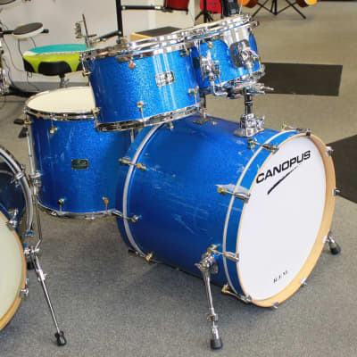 Canopus RFM 5-Piece Maple Drum Kit Blue Sparkle | Reverb