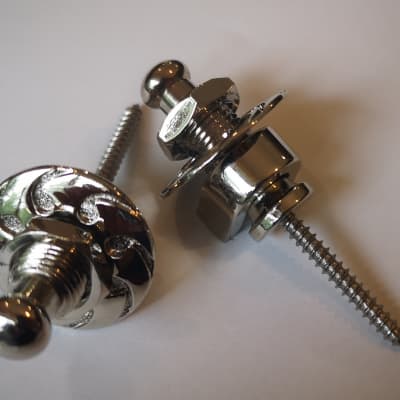 1 pair Stagg Quality Chrome Strap locks SSL1 PACK for guitar for sale