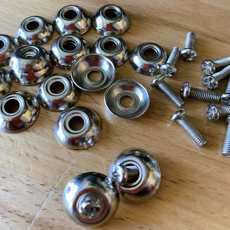 Metal Snare Drum Shell M4 Mounting Screws w/ Cup Washers for Lugs, Snare Strainer and Butt Plates - Set of 20 image 1