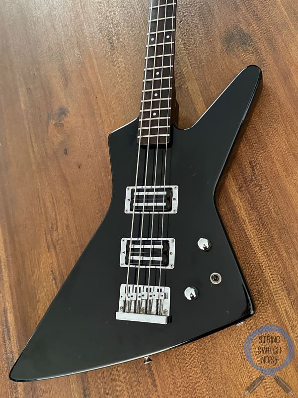 Fernandes, Explorer Bass, Black, MIJ 1986, Model BXB-55 | Reverb