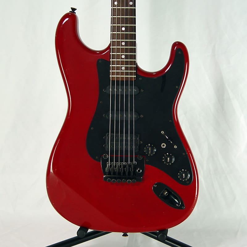 Vintage 1980's Applause / Kamen Red Super Strat HSS | Reverb