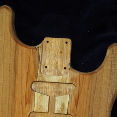 Spalted Maple Top / Mahogany Strat body Standard Hardtail 5lbs #3272 image 3