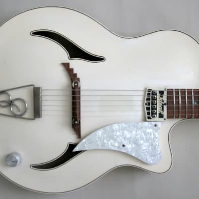 1958 Famos Art-Deco Jazz Thinline (Gibson ES-275 model) - White - Restored and upgraded for sale