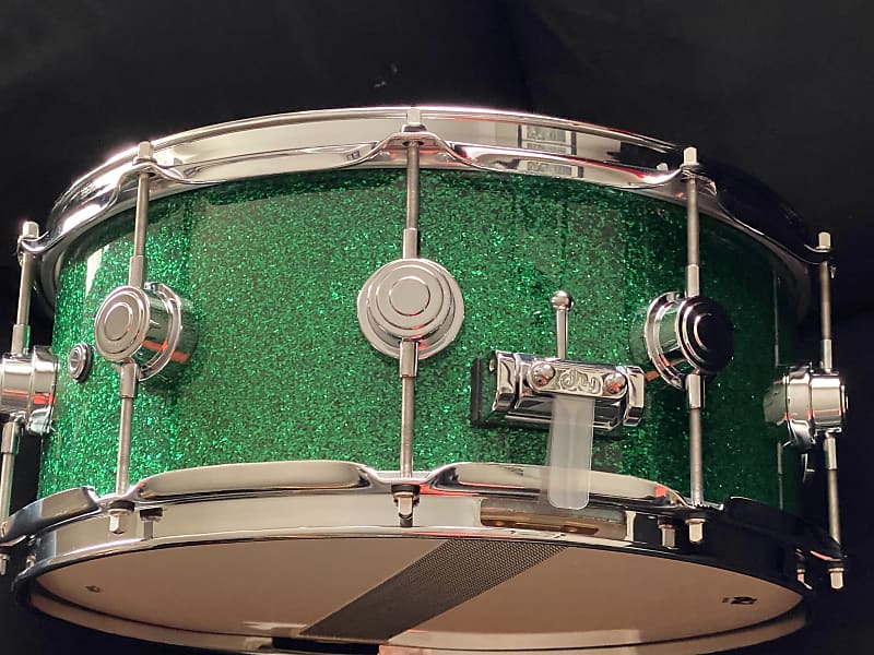 DW Collectors Series 6.5” x 14” Maple Standard 10 ply in Green