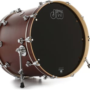 DW Performance Series Bass Drum - 18 x 22 inch - Tobacco Satin Oil image 7