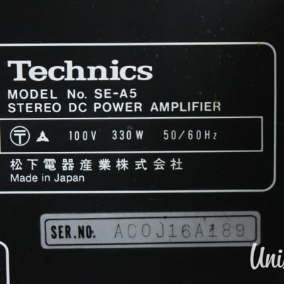 Technics SE-A5 Power Amp & SU-A6 Control Amp in Excellent Condition image 23