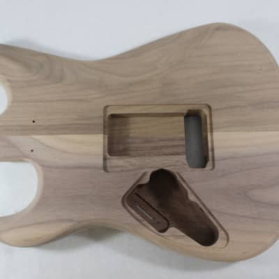 Unfinished Walnut HSS guitar body - fits Fender Strat Stratocaster neck Floyd Rose J1619 image 3