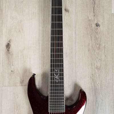 ESP LTD SC-608 Stephen Carpenter Baritone 8-String Guitar, Red Sparkle image 4