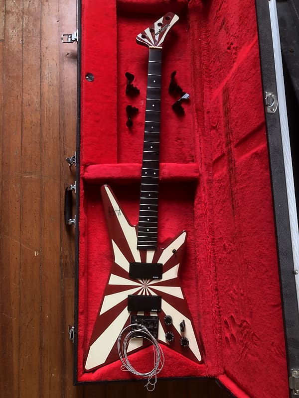 RARE Washburn B-70 RS Rudy Sarzo Bass Project - Red/White - | Reverb