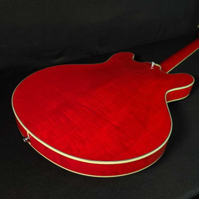 Eastman T486-RD #2566 Red Finish Semi Hollow Electric Guitar, Hard Case image 17