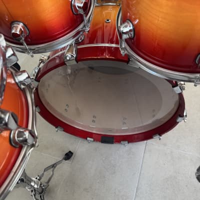 Basix Custom (Tk drums) 20,10,12,14 + snare - Sunburst image 6