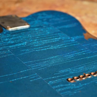 American Fender Custom Telecaster Nitro Heavy Relic Blue Sparkle image 6