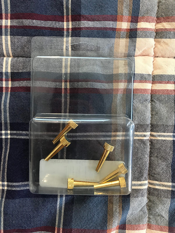 Acoustic Guitar Brass Pins - ONLY 5 image 1