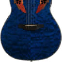 Ovation Celebrity Elite Plus CE44P-8TQ Mid-Depth Acoustic-Electric Guitar - Caribbean Blue