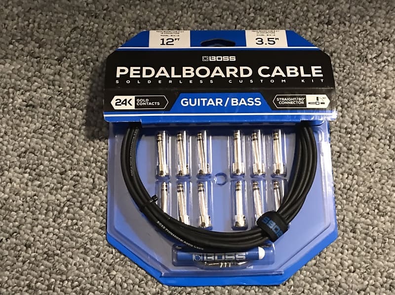 Boss Pedalboard Cable Kit. 12 feet, 12 plugs Reverb