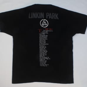 Linkin Park Concert T-shirt 2012 World Tour Cities on Back Large image 5