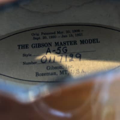 Gibson A5G 1990 Sunburst image 13