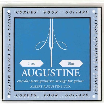 Augustine Standard Bleu Tirant Fort - Jeu de cordes guitare classique for sale