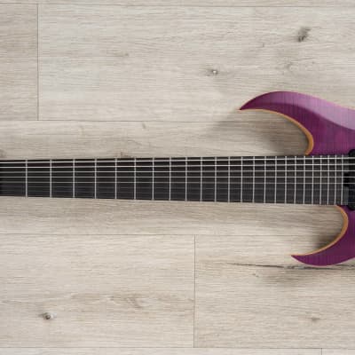 Schecter John Browne Tao-8 8-String Left-H Guitar, Ebony FB, Satin Trans Purple image 7
