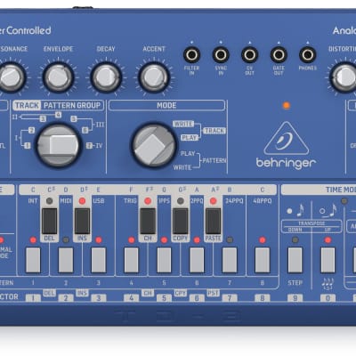 Behringer TD-3 Analog Bass Line Synthesizer (Blue)