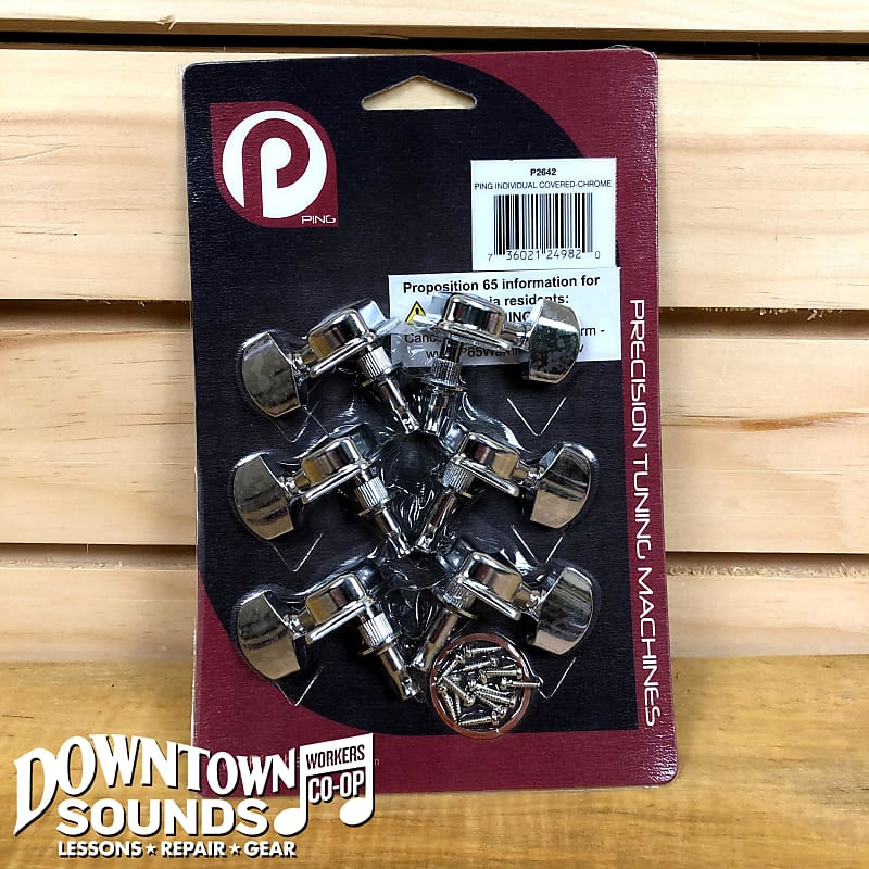 Ping P2642 Individual Covered Chrome Guitar Tuner Set 3+3 Reverb