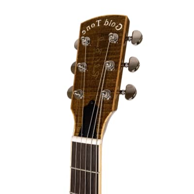 Gold Tone GRE LEFTY electric metal-body round-neck Resonator slide Guitar w/ CASE  - LEFT-HANDED image 7
