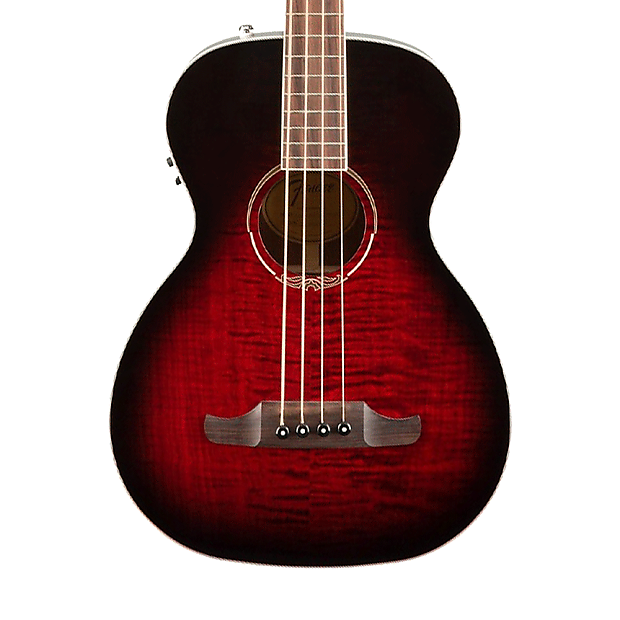 Fender T-Bucket 300CE Flamed Maple Acoustic Bass Transparent Cherry Burst image 1
