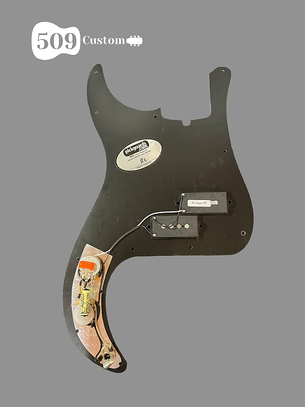 509 Custom Loaded PBass Pickguard Black Reverb