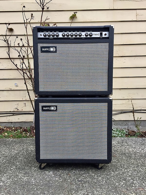 Sunn T50C Combo and Extension Cab Model T Fender 1990's | Reverb