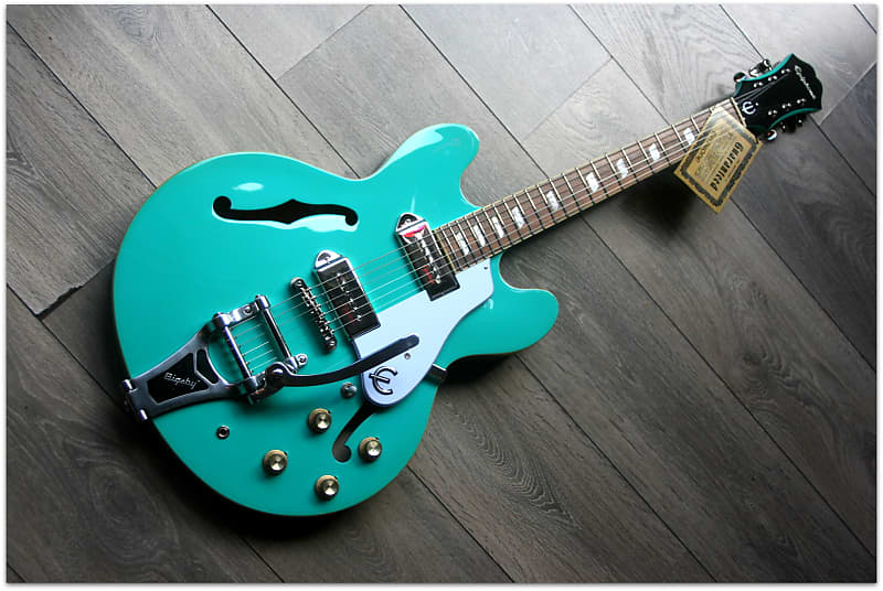 Epiphone Casino Bigsby Limited Turquoise NO GIGBAG/NO HARDCASE | Reverb  Finland