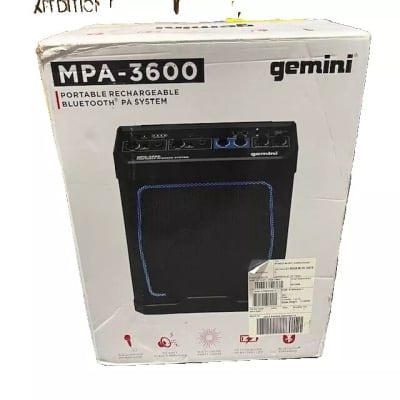 Gemini MPA-3600 Portable Rechargeable Bluetooth Speaker with Multi-Colored LEDs image 4