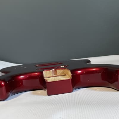 1980's Made in Japan Kramer Focus 2000 Candy Apple Red Guitar Body Floyd Ready image 23