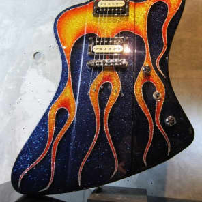 GMP Guitars  Firebird   Purple Metal Flake with Flame image 8