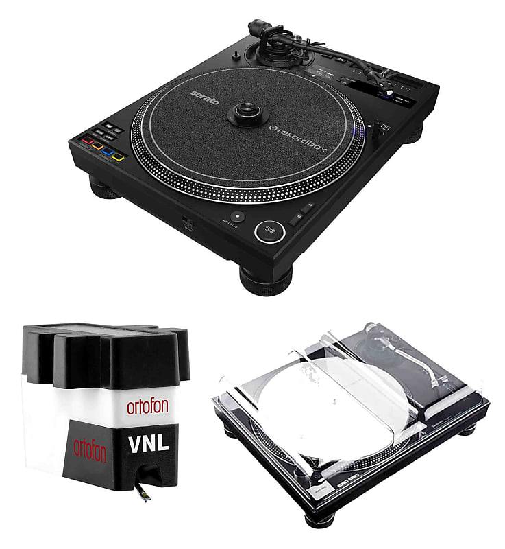 Pioneer DJ PLX-CRSS12 Hybrid Turntable Package with Decksaver