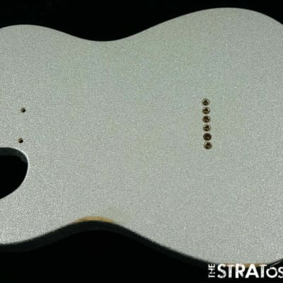 Fender Brad Paisley Road Worn Tele BODY Telecaster Guitar Parts Silver Sparkle image 2