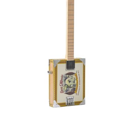 Electric Cigar Box Guitar Pero Pup 3 String - Left Hand image 3