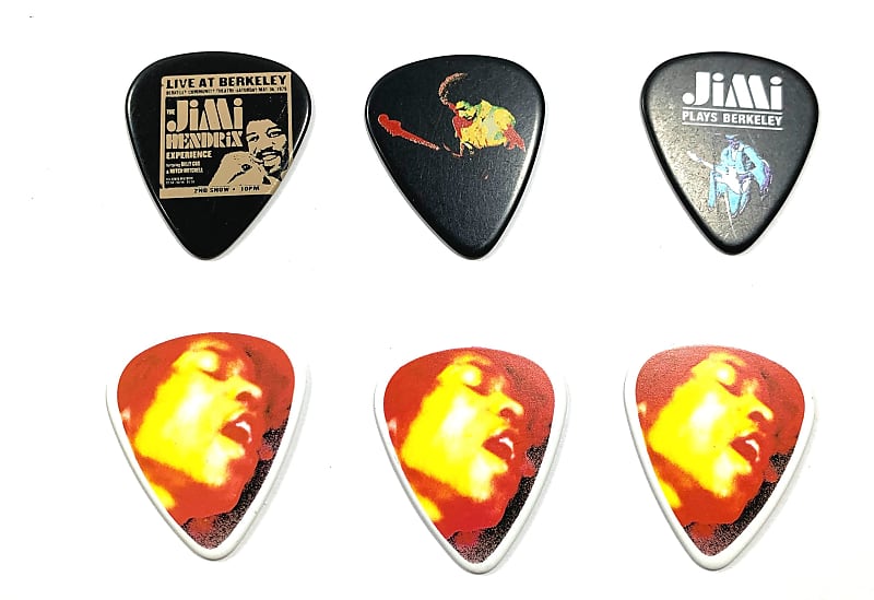 Dunlop Jimi Hendrix Guitar Picks Electric Ladyland Medium 6-Picks image 1