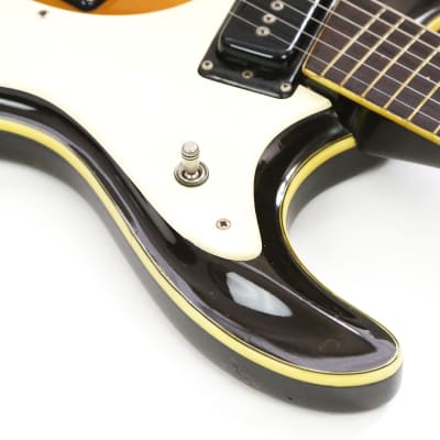 1963 Mosrite The Ventures Model MK I Vintage Electric Solidbody Guitar – RARE 100% Original Early ’63 Side Jack Set Neck Type 1 Vibramute w/ Binding & Orig. Hard Case (0148) image 10