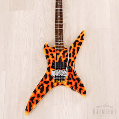 1980s BC Rich Stealth NJ Series Explorer Cheetah Print w/ | Reverb