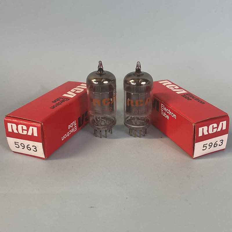 1973 RCA 5963 12AU7WA ECC82 (X2) Matched Pair Vintage 1970s