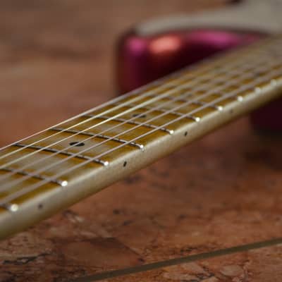 American Fender Stratocaster Relic Custom Pink Magenta Sparkle Colorshift! image 13