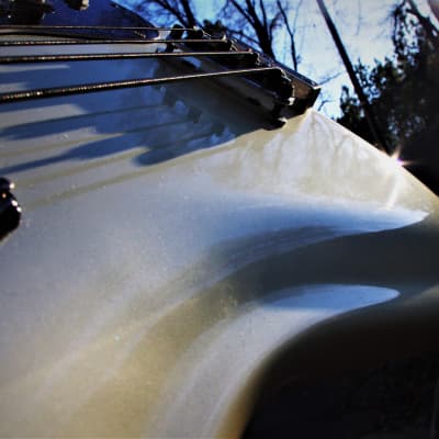 Mosrite   VENTURES  Bass 1991 White Pearl.  The last guitar built by Semie Moseley. RAREST. Only one image 15