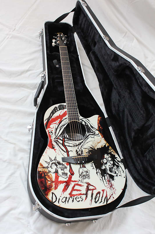 Ovation Celebrity NS28 Nikki Sixx Heroin Diaries Sixx:A.M.  Acoustic-Electric Guitar Gator Hard Case