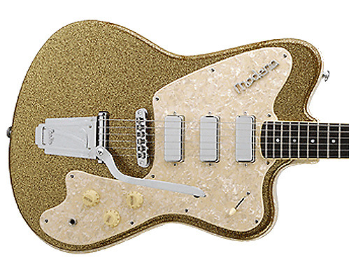 Italia Modena Classic Electric Guitar in Gold Sparkle | Reverb