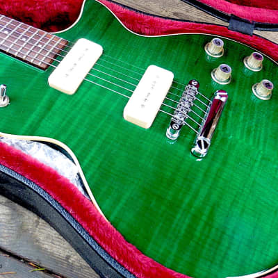 Guild Blues 90 2000 Flamed Green All Original near Mint with OHSC/Owner's Manual image 3
